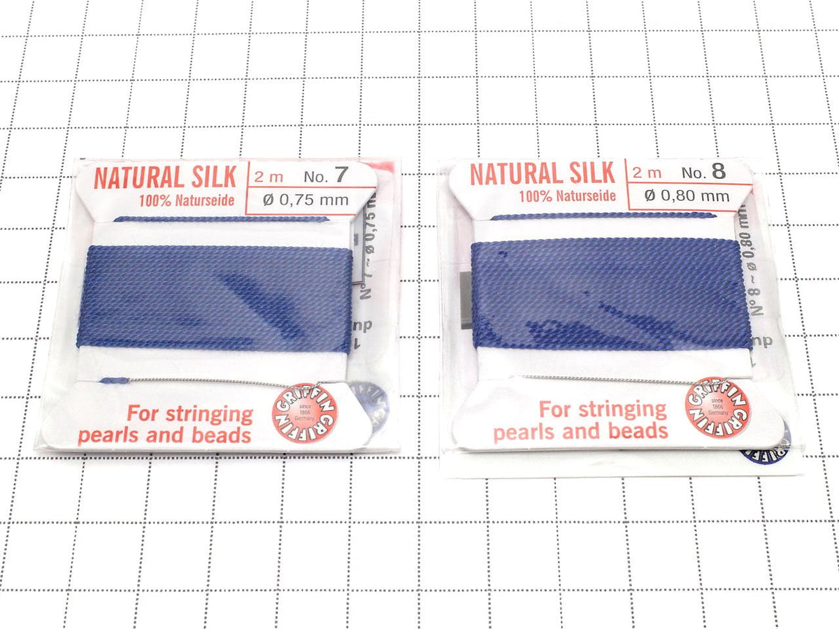 Griffin Cord (Silk Bead Cord Thread) [0.75mm-1.05mm] Dark Blue 1pc