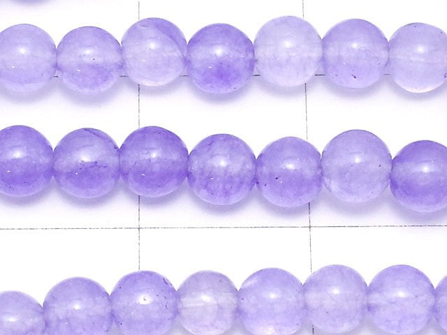 Purple Color Jade (Clear Type) Round 4mm 1strand beads (aprx.15inch / 37cm)