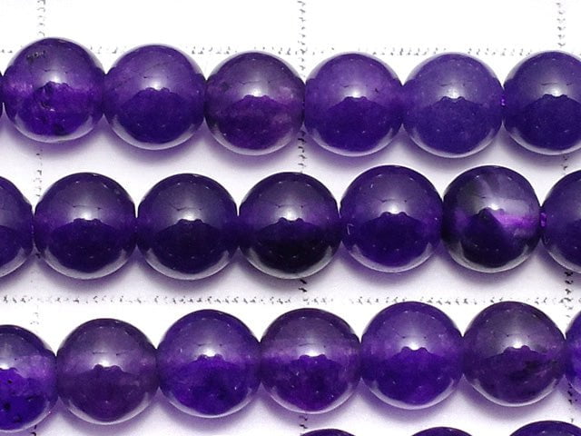 Dark Purple Color Jade Round 4mm 1strand beads (aprx.15inch / 38cm)