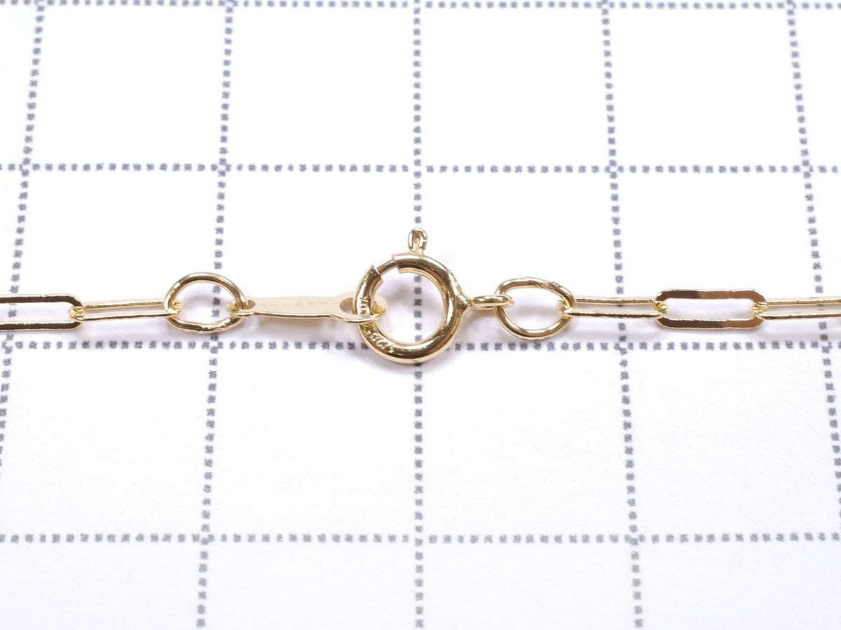 14KGF Lange Kabel Papierclip Kette 2.0mm [40cm][45cm] Halskette 1 Stück