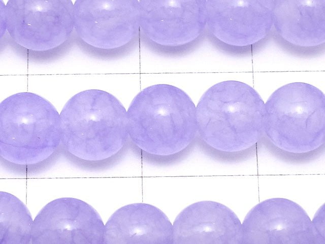 Purple Color Jade (Clear Type) Round 6mm 1strand beads (aprx.15inch / 36cm)