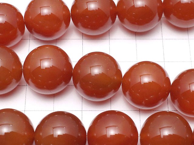 [Video]Carnelian AAA Round 18mm half or 1strand beads (aprx.15inch/36cm)