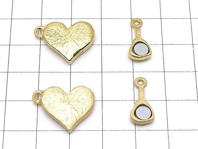 Metal parts Magnet type Clasp heart 17x15mm 3pcs