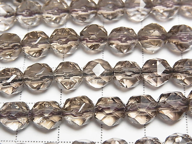 [Video] 高品質！煙水晶 AAA 星形刻面圓珠 8毫米 1/4 或 1串珠子 (約15英吋/38公分)
