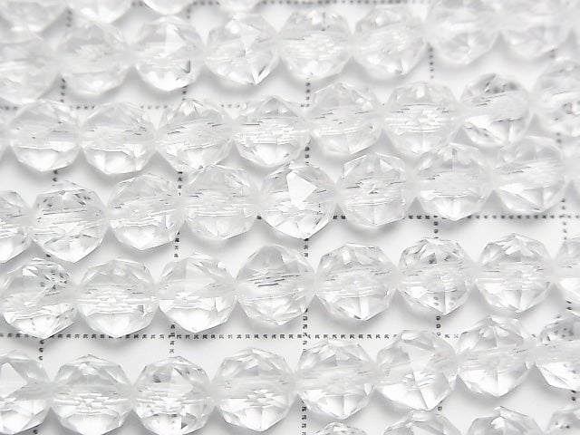 [Video] High Quality! Crystal (Synthetic Quartz) AAA Star Faceted Round 6mm 1strand Beads (approx. 15 inches/37 cm)