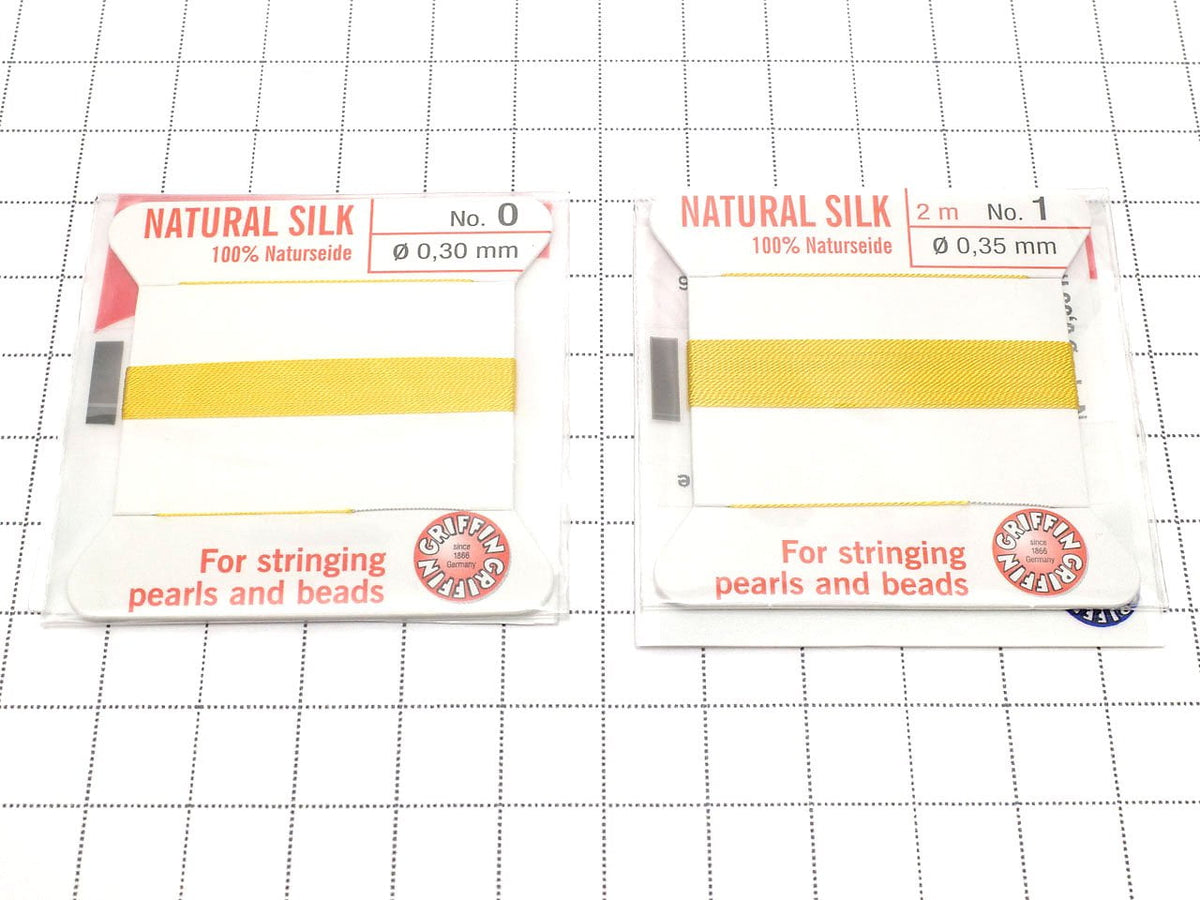 Griffin Cord (Silk Bead Cord Thread) [0.30mm-0.70mm] Yellow 1pc