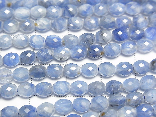[Video]High Quality! Kyanite AA+ Faceted Rice 5x4x4mm half or 1strand beads (aprx.15inch/36cm)