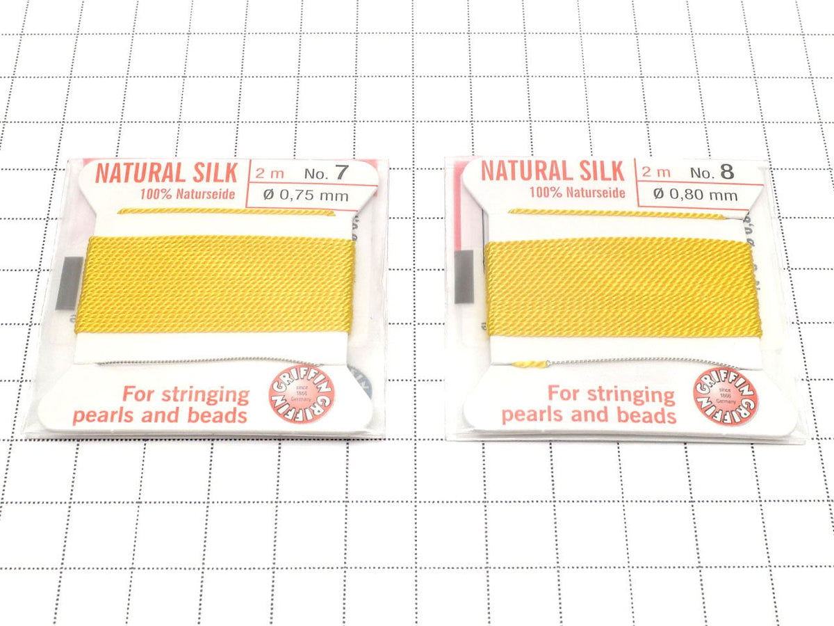 Griffin Cord (Silk Bead Cord Thread) [0.75mm-1.05mm] Yellow 1pc