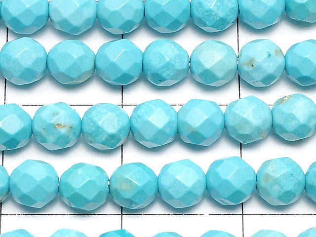 [Video] Magnesite Turquoise  32Faceted Round 4mm 1strand beads (aprx.15inch/37cm)