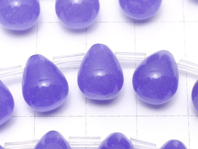 Blue Lavender Jade Drop 11 x 9 x 9 mm 1strand beads (aprx.15 inch / 38 cm)