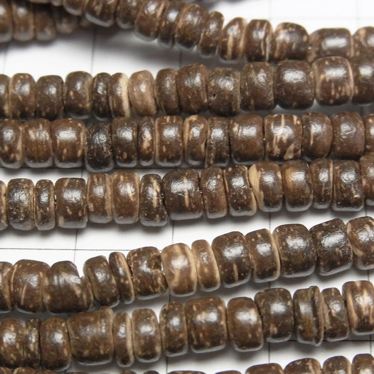 Coconut Rondelle, Brown, 5x5x3mm, 1strand beads (approx. 15 inches/36 cm)