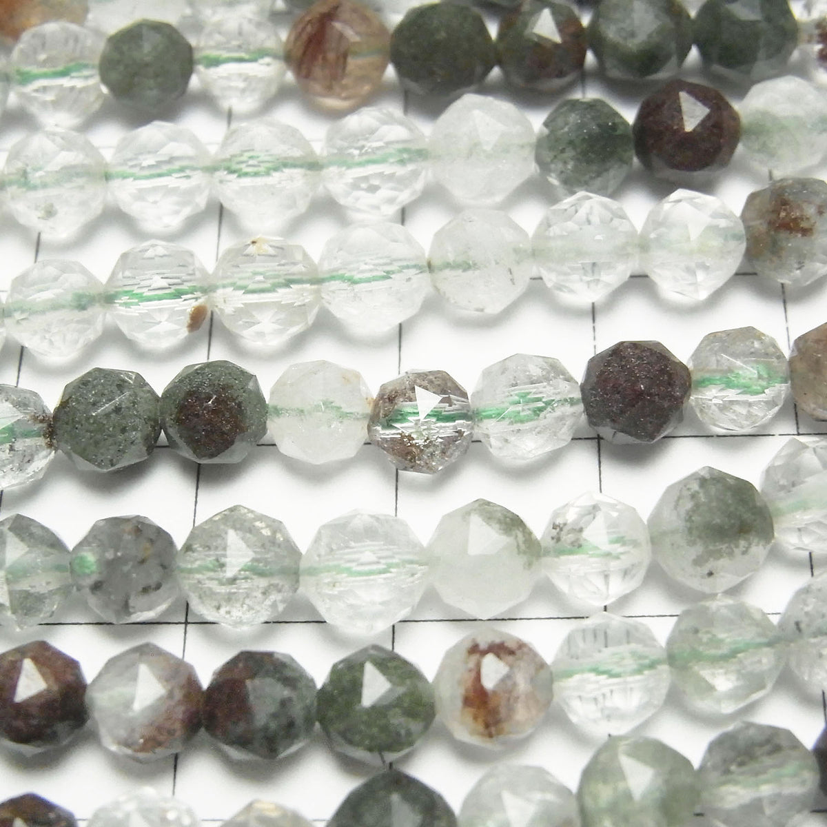 Garden Quartz AA++ Star Faceted Round 6mm 1strand beads (aprx.15inch / 36cm)