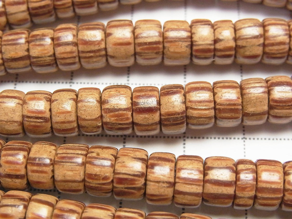 1 Strang $3.79! Palmholz-Rondelle (Röhre) 8x8x4mm 1 Strang Perlen (ca. 15 Zoll/38 cm)