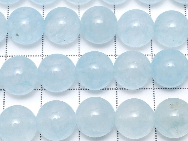 Light blue jade round 10mm 1strand beads (aprx.15inch/36cm)