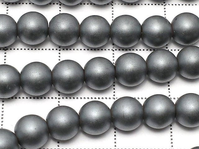 Frost Hematite Round 6mm 1strand beads (aprx.15inch / 38cm)