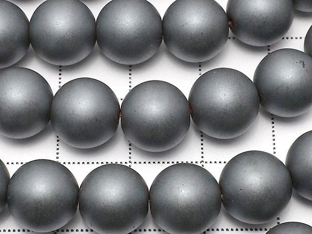 Frost Hematite Round 10mm 1strand beads (aprx.15inch / 38cm)