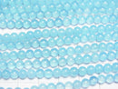 [Video] Sea blue Chalcedony AAA Round 4 mm half or 1 strand beads (aprx.15 inch / 38 cm)