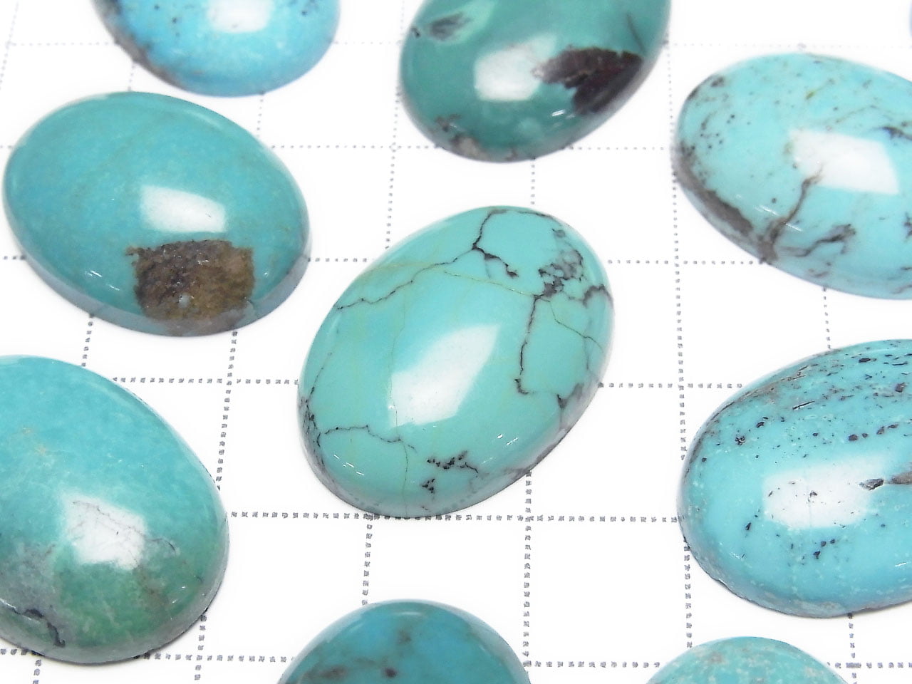 Turquoise AA++ Oval Cabochon 25x18mm 1pc