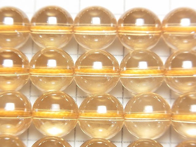 [Video] Golden Aura Crystal Quartz  Round 10mm half or 1strand beads (aprx.15inch/36cm)