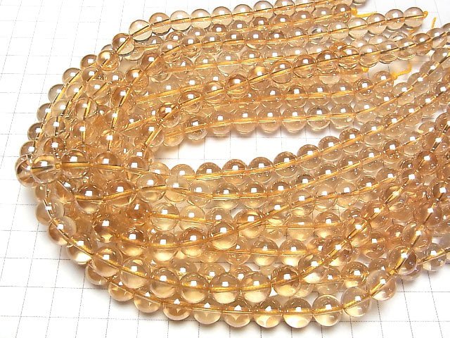 [Video] Golden Aura Crystal Quartz  Round 10mm half or 1strand beads (aprx.15inch/36cm)