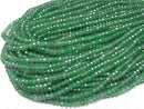 [Video]High Quality! Green Onyx AAA Faceted Button Rondelle 6x6x3mm 1strand beads (aprx.15inch/37cm)