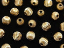 14KGF Line Carved Round (Corrugated Beads) [3mm][4mm][5mm] 3pcs