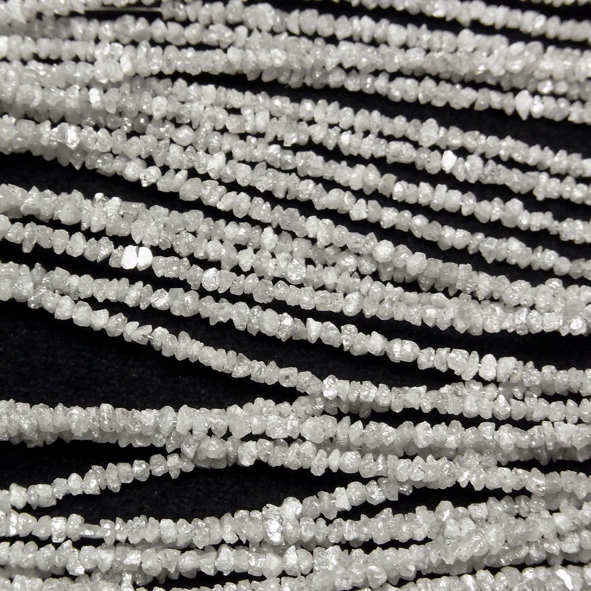 Light Gray Diamond Rough Nugget (Chips) Half or 1strand beads (approx. 15 inches/37 cm)