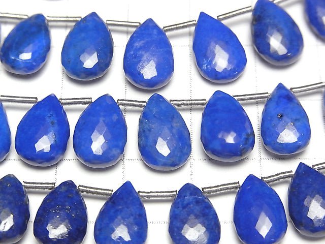 [Video] High Quality Lapislazuli AAA- Pear shape Faceted Briolette 12x8mm half or 1strand (8pcs)