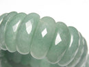 [Video] Green Aventurine 2 Hole Faceted Oval 25x9x8mm 1strand (Bangle Bracelet)