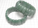 [Video] Green Aventurine 2 Hole Faceted Oval 25x9x8mm 1strand (Bangle Bracelet)