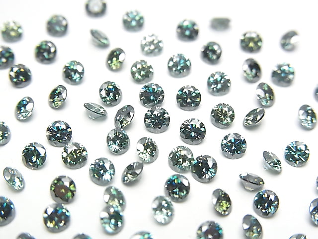 [Video] Moissanite AAA Loose stone Round Faceted 3x3mm [Green] 5pcs