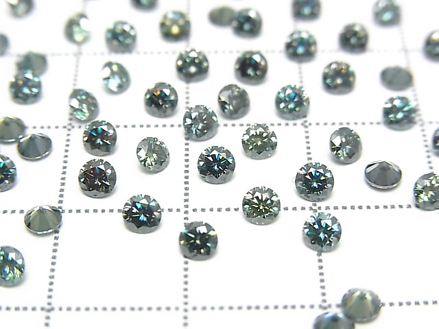 [Video] Moissanite AAA Loose stone Round Faceted 3x3mm [Green] 5pcs