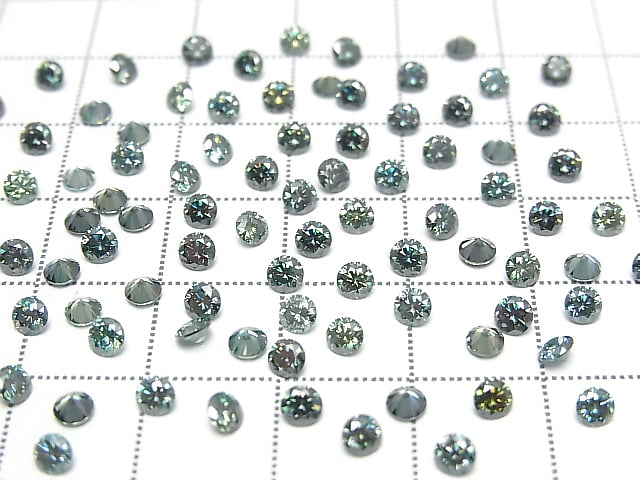 [Video] Moissanite AAA Loose stone Round Faceted 3x3mm [Green] 5pcs