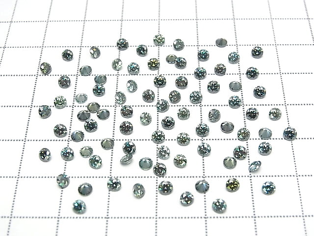 [Video] Moissanite AAA Loose stone Round Faceted 3x3mm [Green] 5pcs