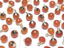 [Video] Carnelian Onion Faceted Briolette Charm Gold color 2pcs