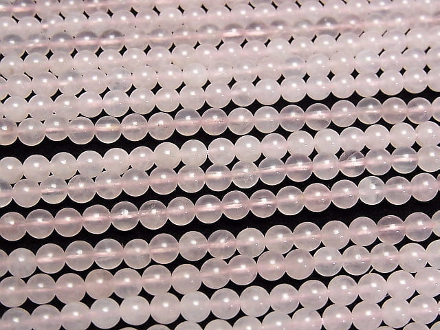 [Video]Rose Quartz AA++ Round 4mm 1strand beads (aprx.15inch/36cm)