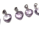 [Video]High Quality! Amethyst AAA Heart cut 10x10mm Pendant Silver925 1pc
