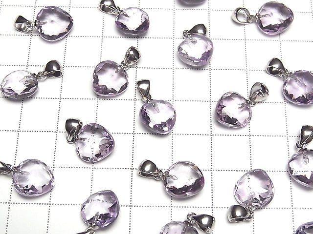 [Video]High Quality! Amethyst AAA Heart cut 10x10mm Pendant Silver925 1pc