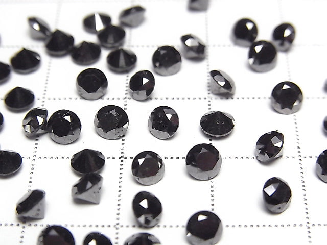 [Video] Black Diamond AAA Round Faceted 4x4mm 1pc $34.99!