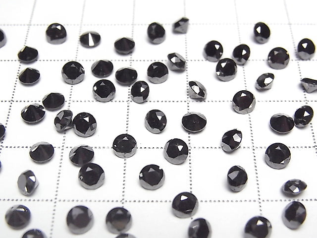 [Video] Black Diamond AAA Round Faceted 4x4mm 1pc $34.99!