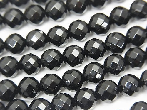 1strand $5.79! Onyx  64Faceted Round 6mm 1strand (aprx.15inch/37cm) - wholesale gemstone beads, gemstones - kenkengems.com