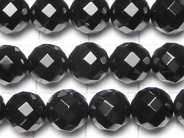 Onyx  64Faceted Round 8mm 1strand beads (aprx.15inch/36cm)