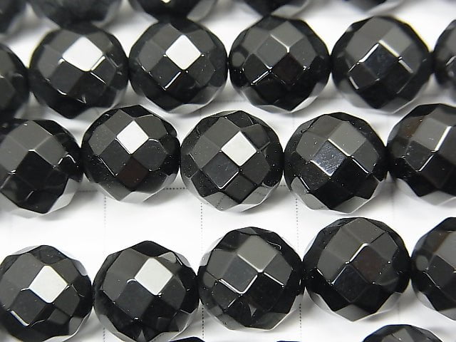 1strand $7.79! Onyx  64Faceted Round 10mm 1strand beads (aprx.15inch/36cm)