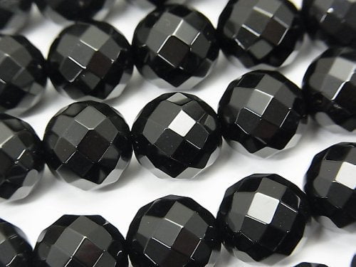 Faceted Round, Onyx Gemstone Beads