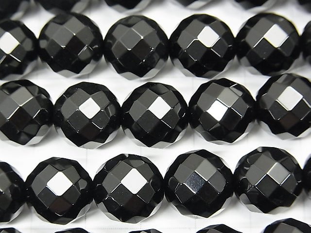 1strand $9.79! Onyx  64Faceted Round 12mm 1strand beads (aprx.15inch/38cm)