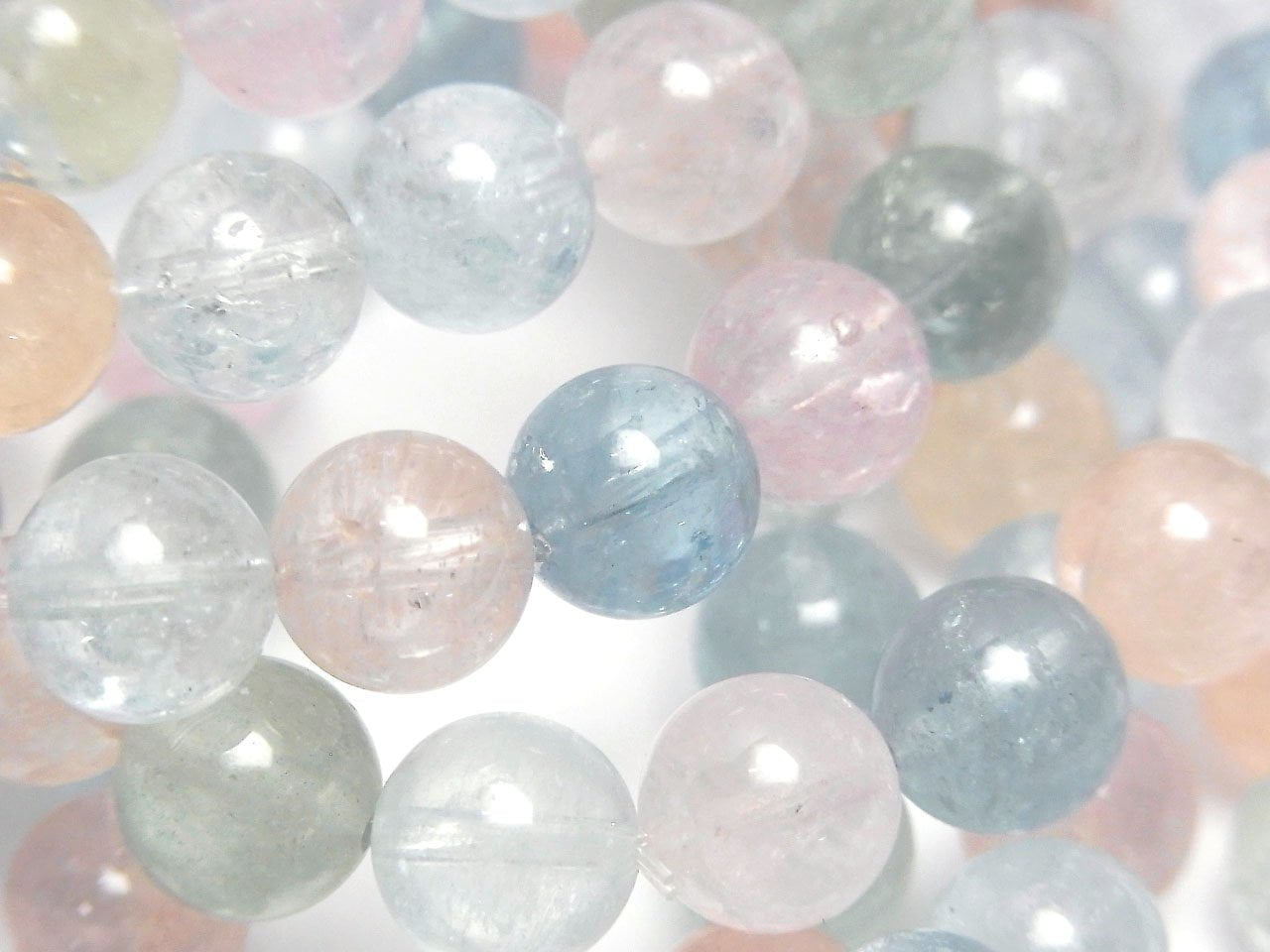 Beryl Mix (Multicolor Aquamarine) AAA Round 8.5mm Bracelet