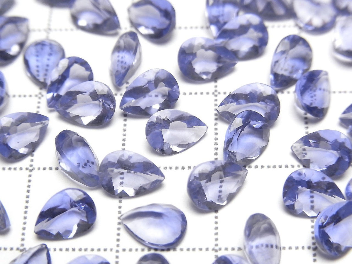 High Quality color change Fluorite AAA Loose stone Pear Shape Faceted 7x5mm 2pcs