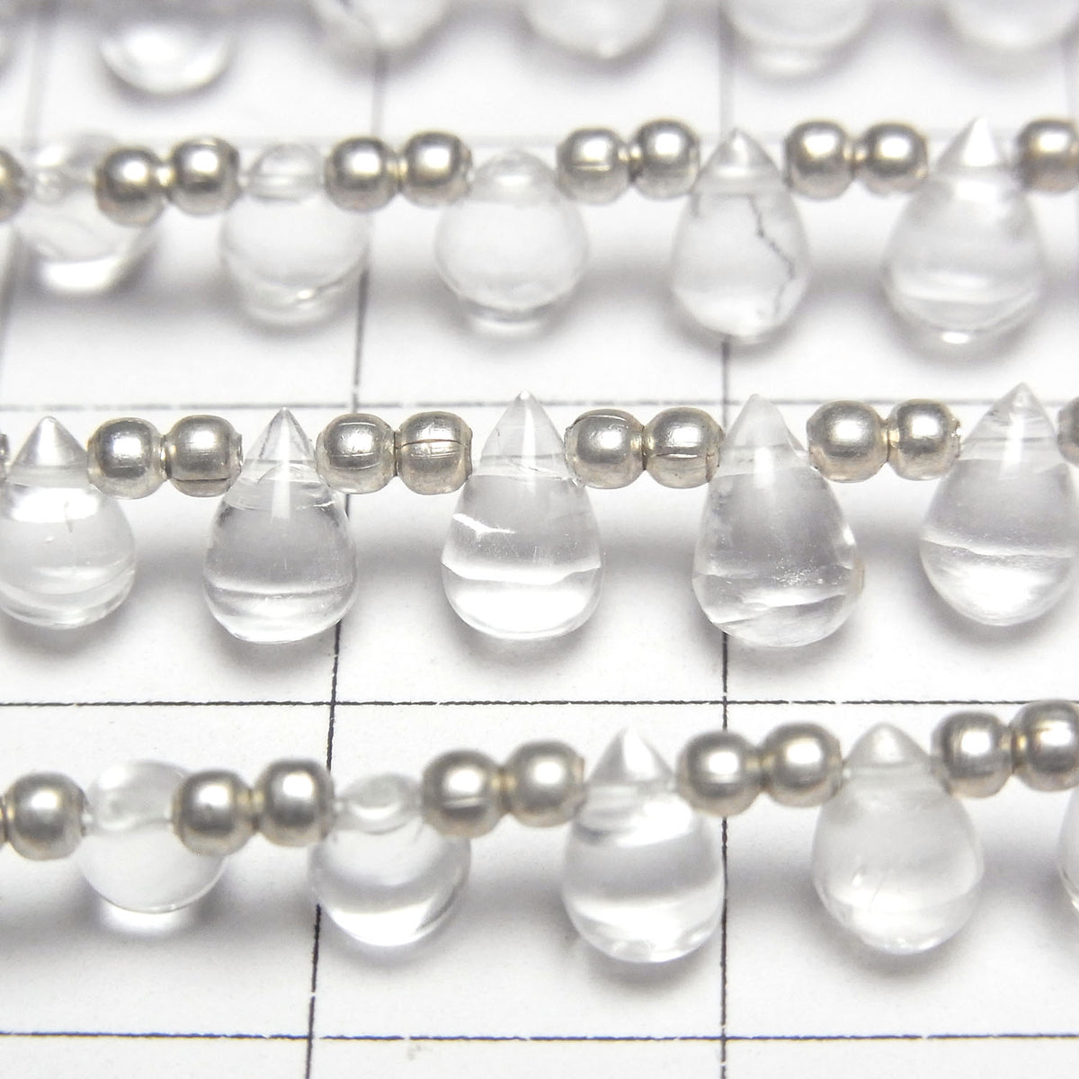 High Quality Hyalite Opal AAA- Drop (Smooth) 1strand beads (aprx.7inch/18cm)