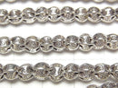 Karen Silver Decoration Rondelle 5x5x4mm Oxidized Silver 1/8 or 1strand beads (aprx.15inch/38cm)