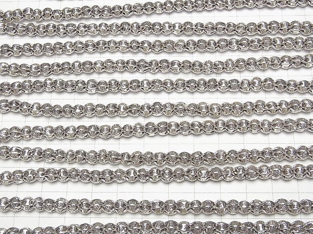 Karen Silver Decoration Roundel 5x5x4mm Oxidized Silver 1/8 or 1strand beads (aprx.15inch/38cm)